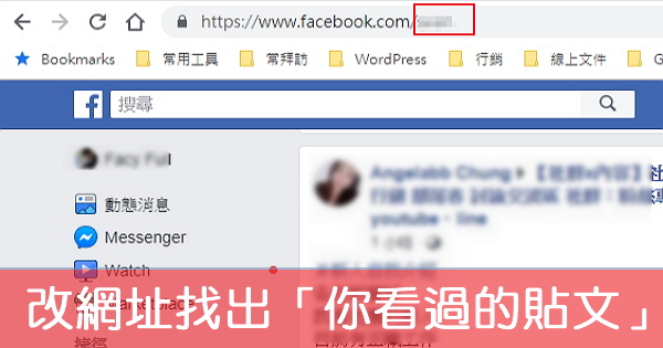 【FB】如何找出純已看過的貼文?FB網址後面加上4個字