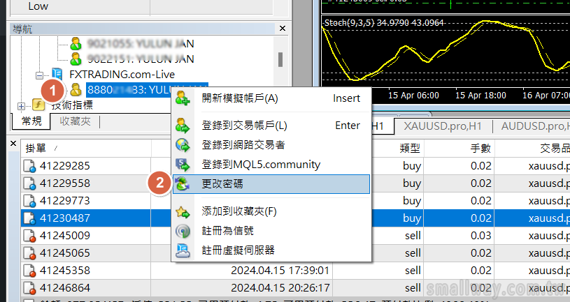 [外匯]MT4要如何加設一個僅供觀摩密碼之權限？